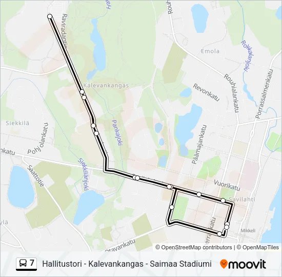 7 Bus Line Map