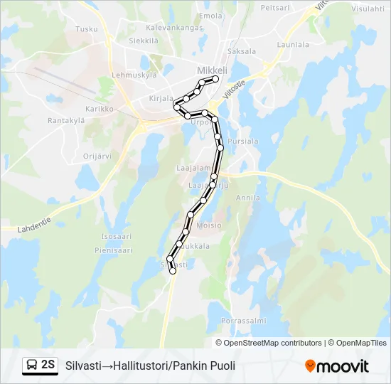 2S Bus Line Map
