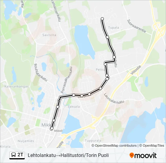 2T Bus Line Map