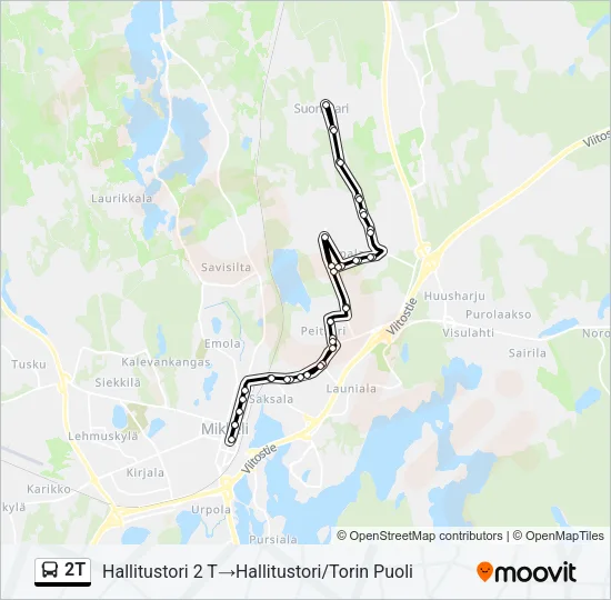 2T Bus Line Map
