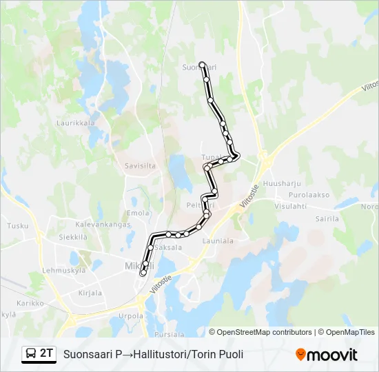 2T Bus Line Map