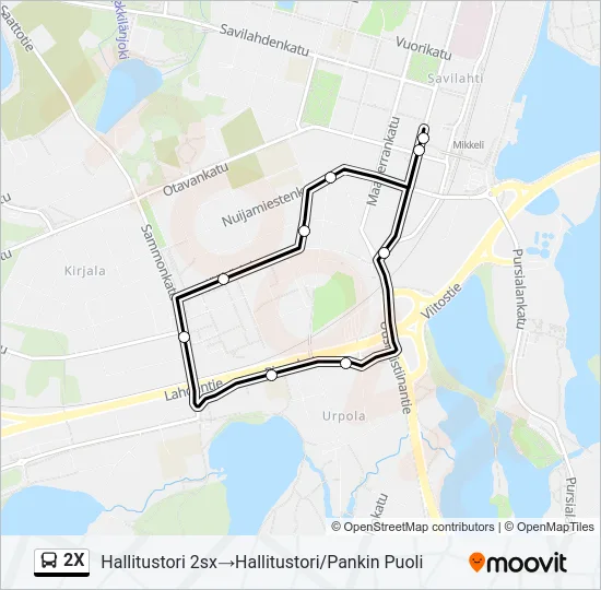 2X Bus Line Map