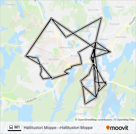 M1 Bus Line Map