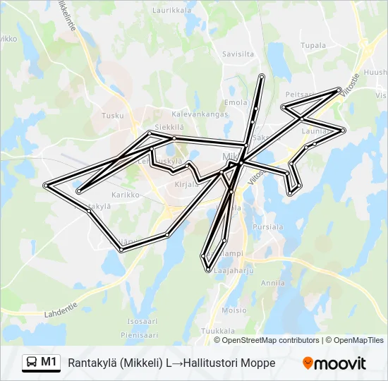 M1 Bus Line Map