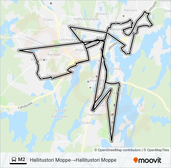 M2 Bus Line Map
