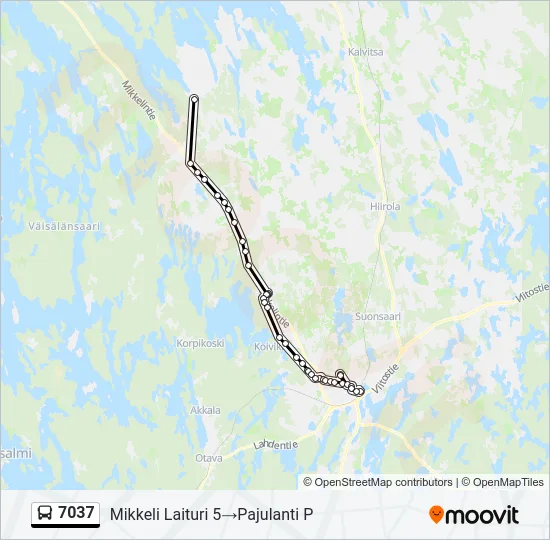 7037 Bus Line Map