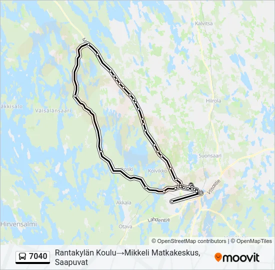 7040 Bus Line Map