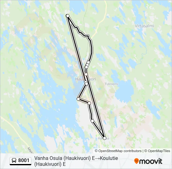 8001 Bus Line Map