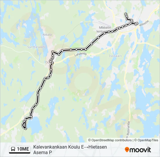 10ME Bus Line Map