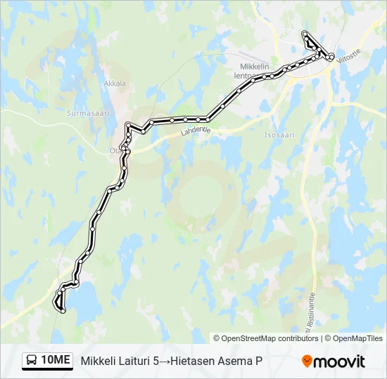 10ME Bus Line Map