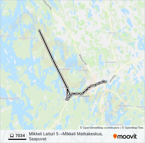 7034 Bus Line Map