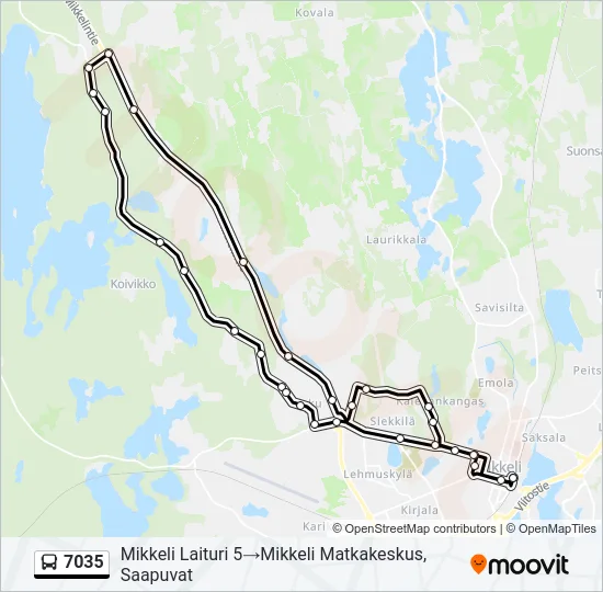 7035 Bus Line Map