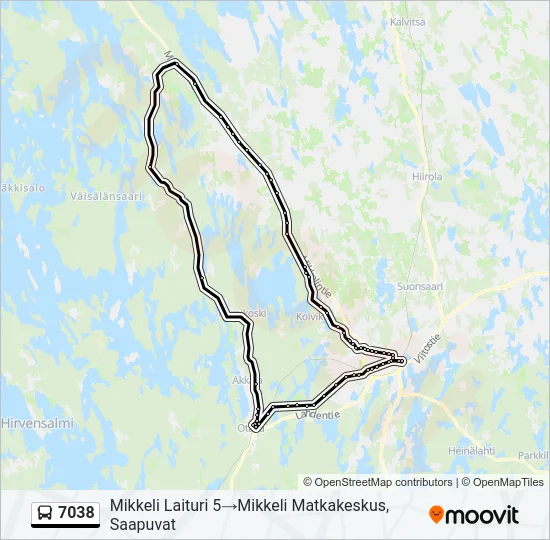 7038 Bus Line Map
