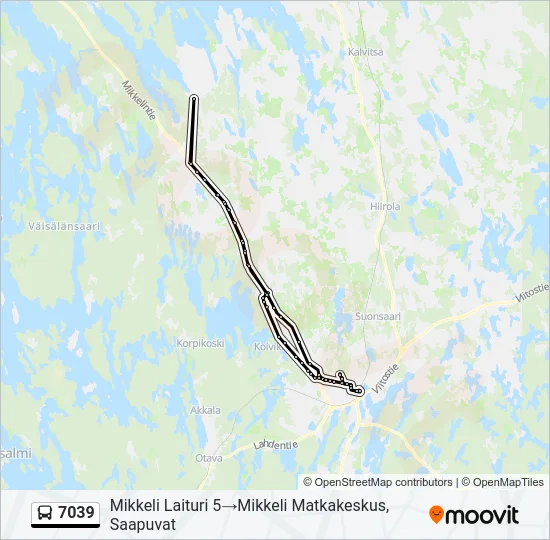 7039 Bus Line Map
