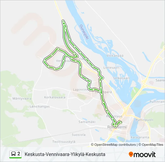 2 Bus Line Map