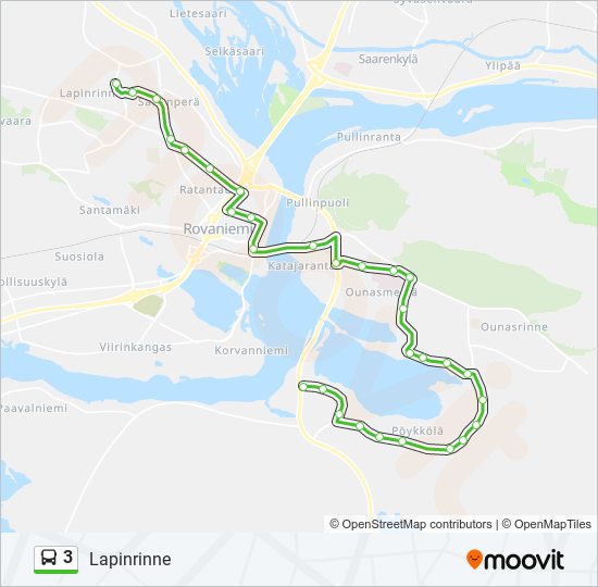 3 bus Line Map