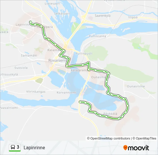 3 Bus Line Map