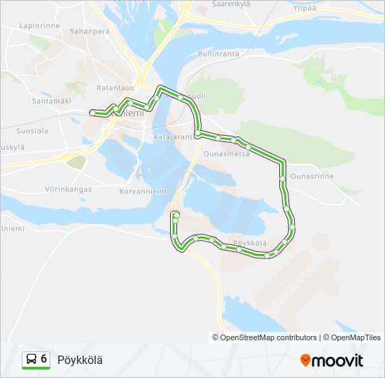 6 bus Line Map