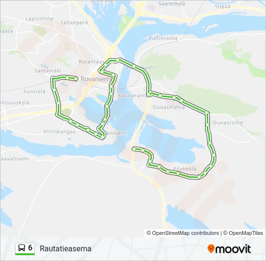 6 Bus Line Map