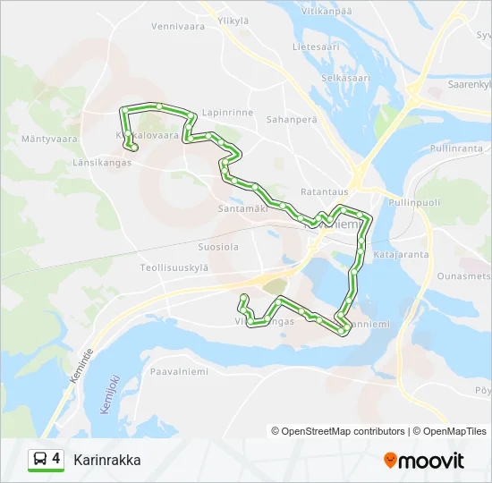4 Bus Line Map