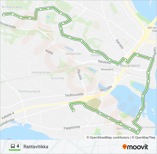 4 Bus Line Map