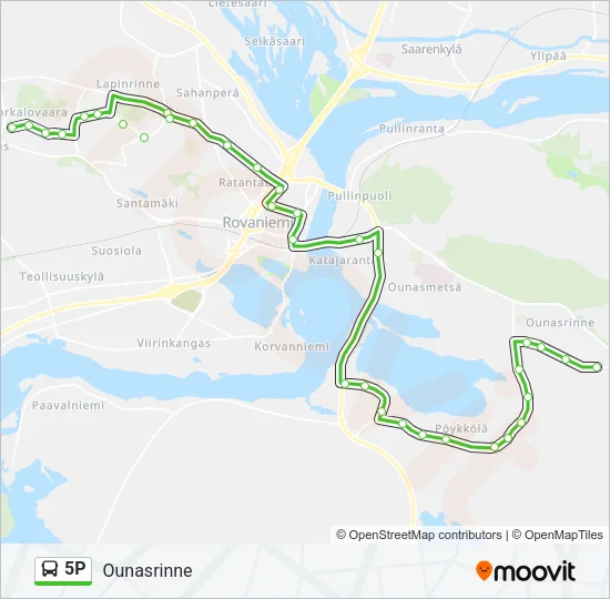 5P Bus Line Map
