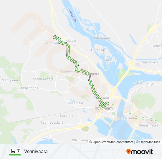 7 bus Line Map