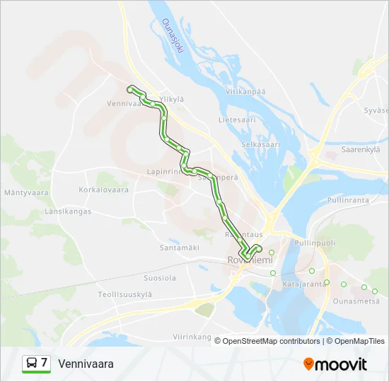 7 Bus Line Map