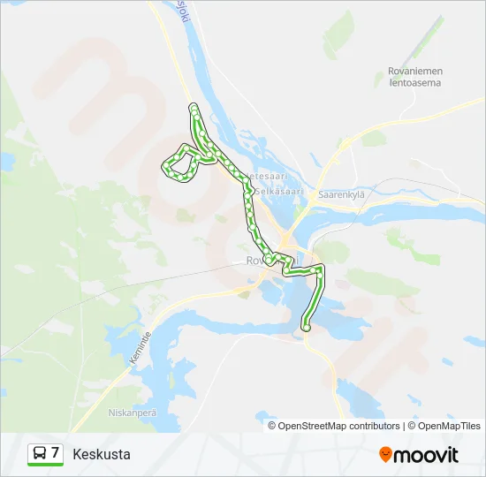 7 Bus Line Map