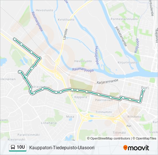 10U bus Line Map