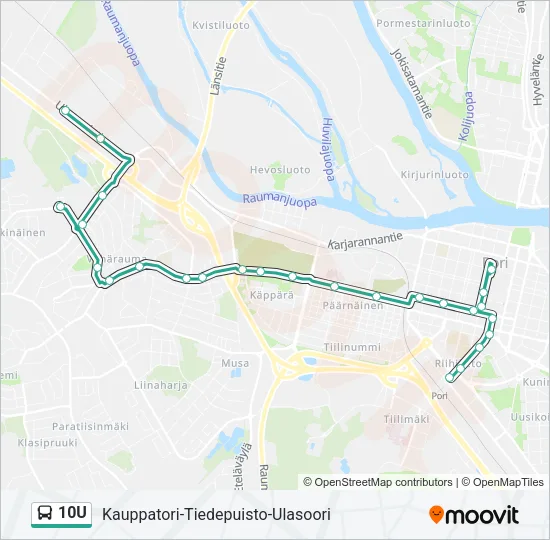 10U Bus Line Map