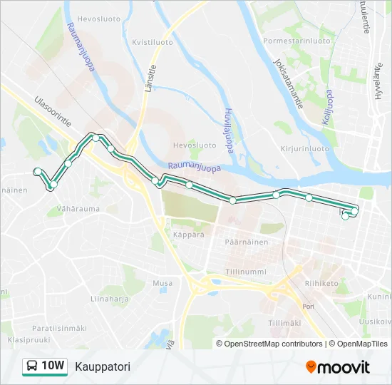 10W Bus Line Map
