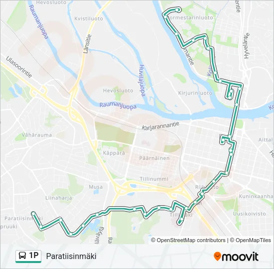 1P Bus Line Map