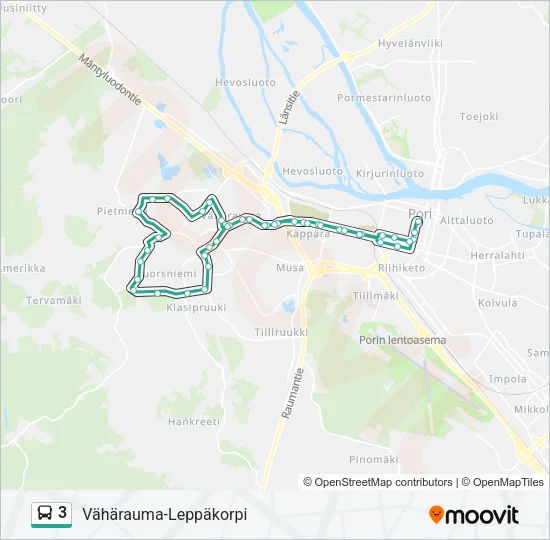 3 Bus Line Map