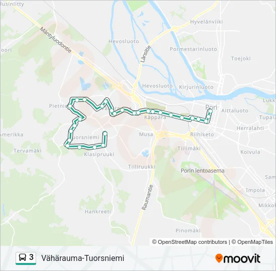 3 Bus Line Map