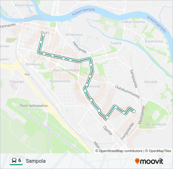 6 Bus Line Map
