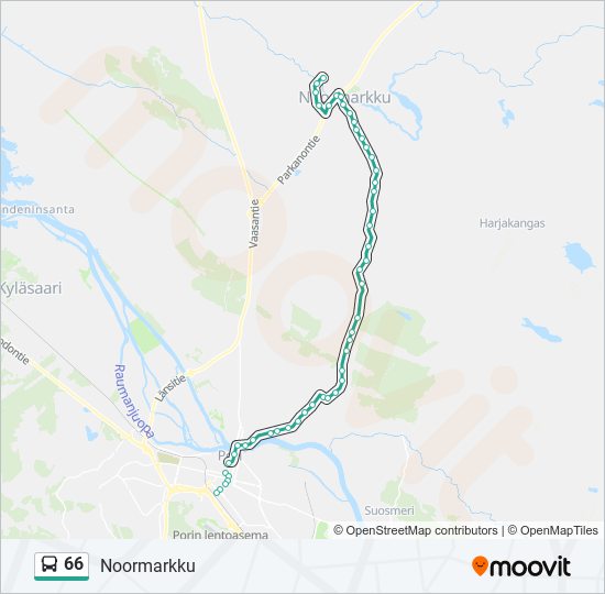 66 bus Line Map