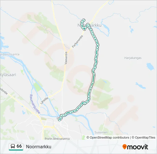 66 Bus Line Map