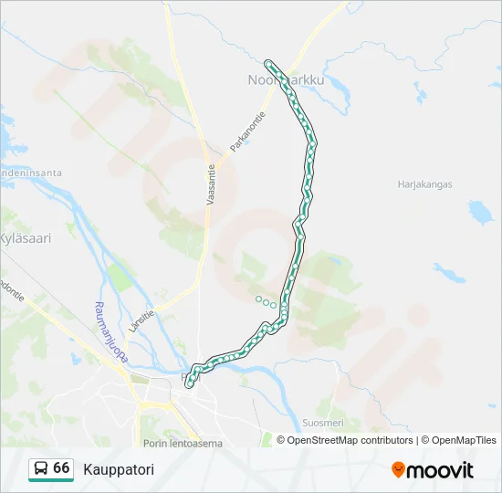 66 Bus Line Map