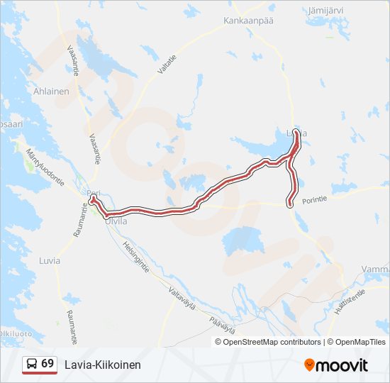 69 bus Line Map