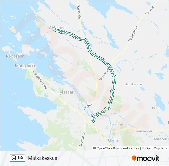 65 Bus Line Map