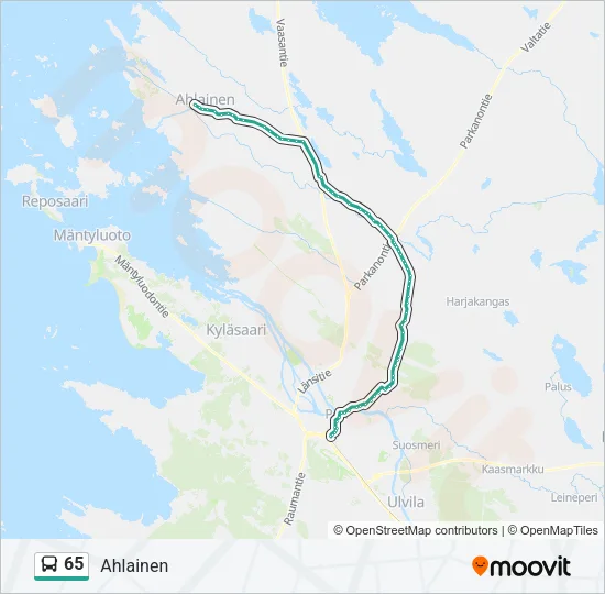 65 Bus Line Map