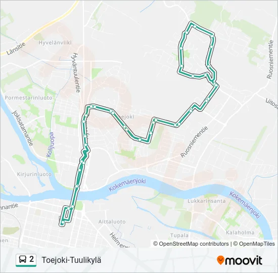 2 Bus Line Map
