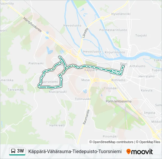 3W Bus Line Map