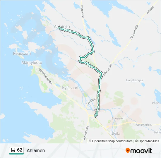 62 Bus Line Map