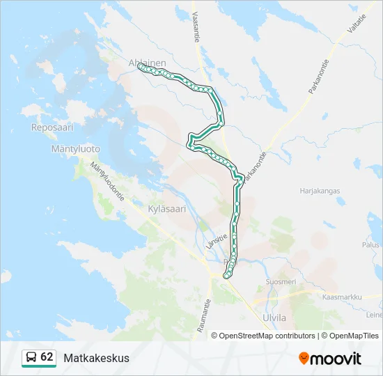 62 Bus Line Map