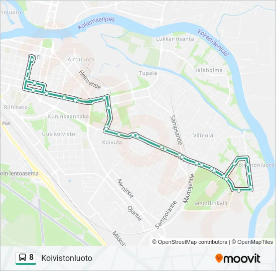 8 Bus Line Map