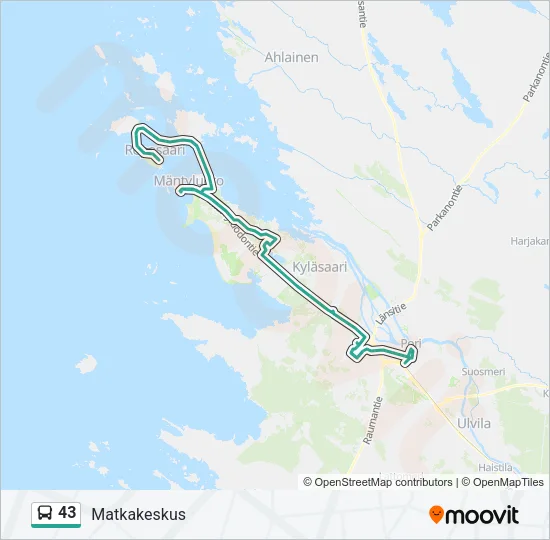 43 Bus Line Map