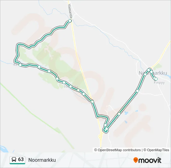63 Bus Line Map