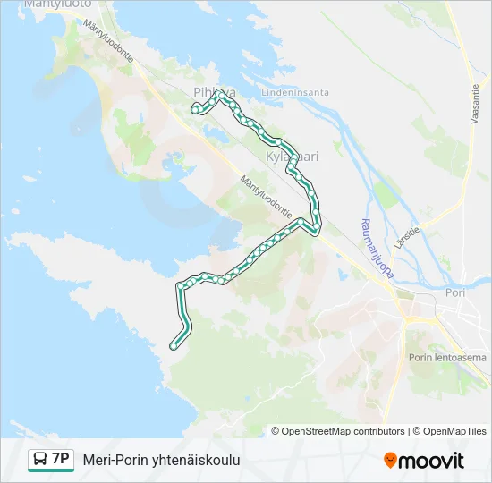 7P Bus Line Map